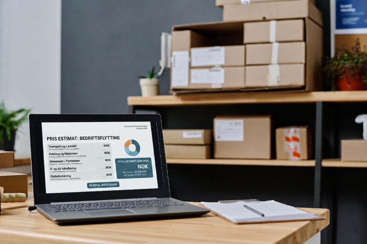 Prisestimat bedriftsflytting Bergen